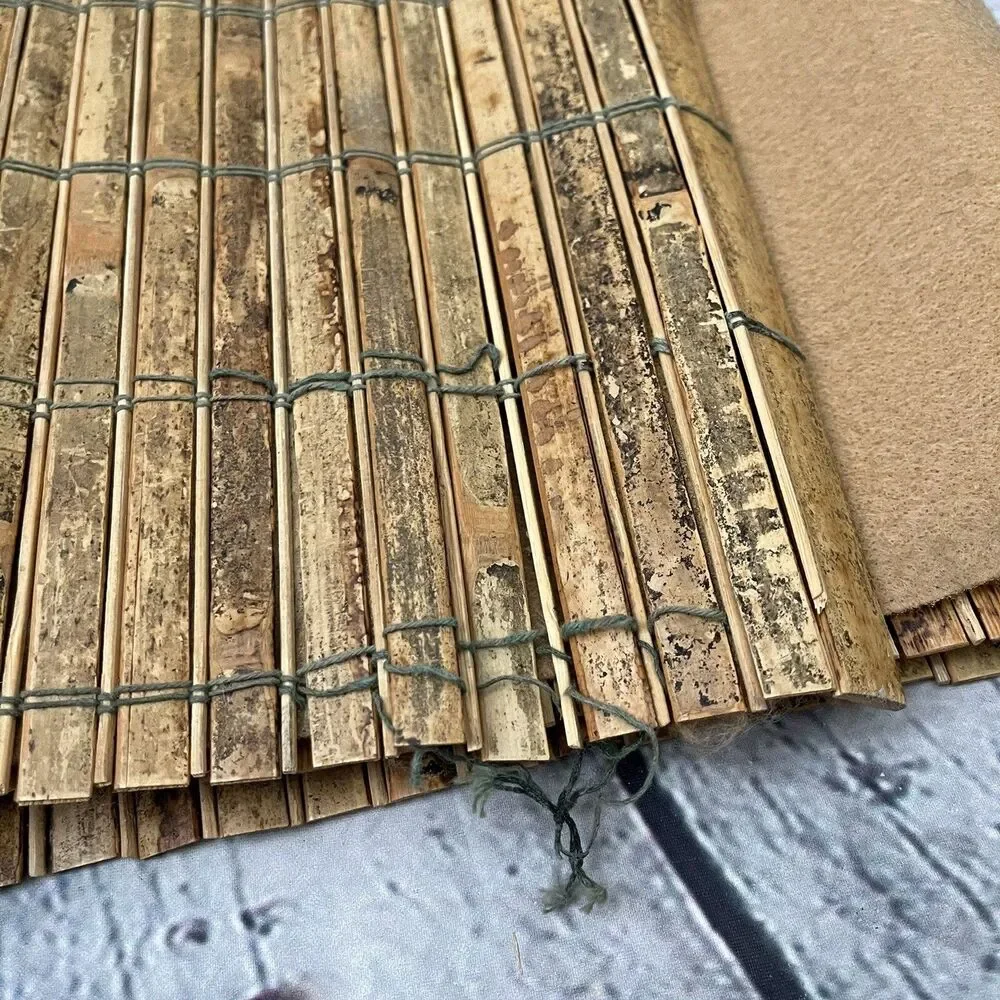 Vtg Lot 8 Nautical Bamboo Reed Wood Placemats & Table Runner Tiki Bar Tropical